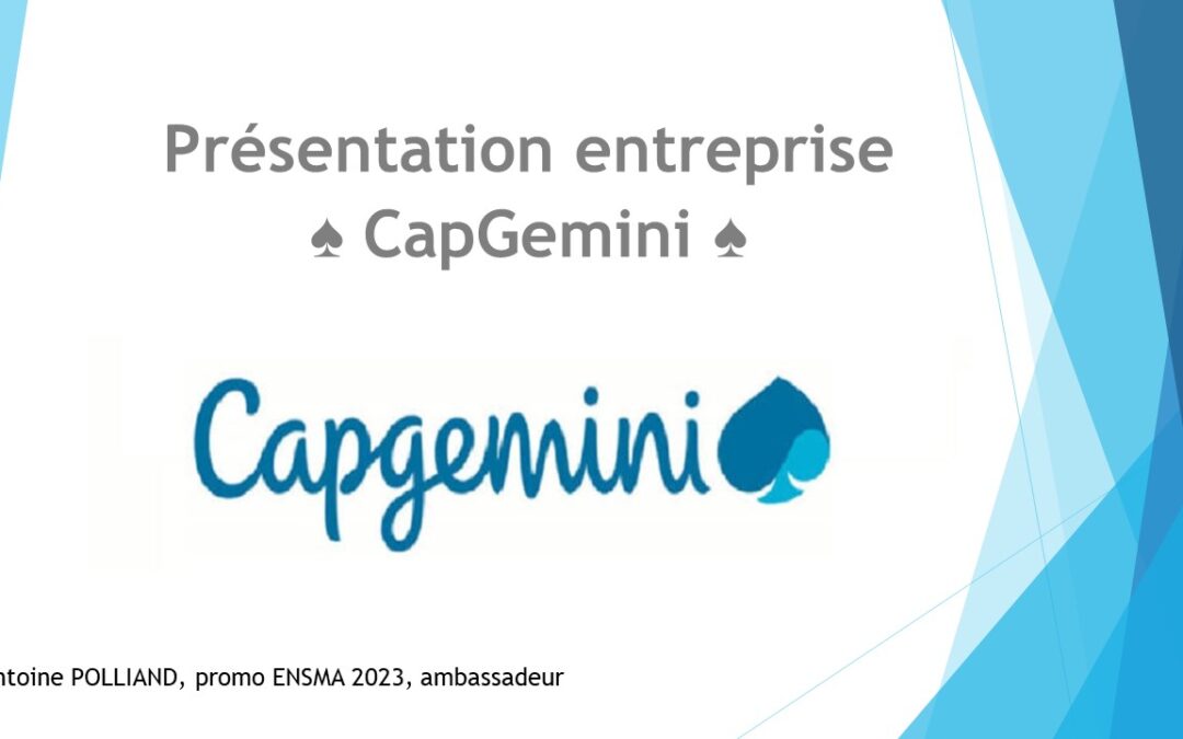 Antoine, ambassadeur pour CAPGEMINI