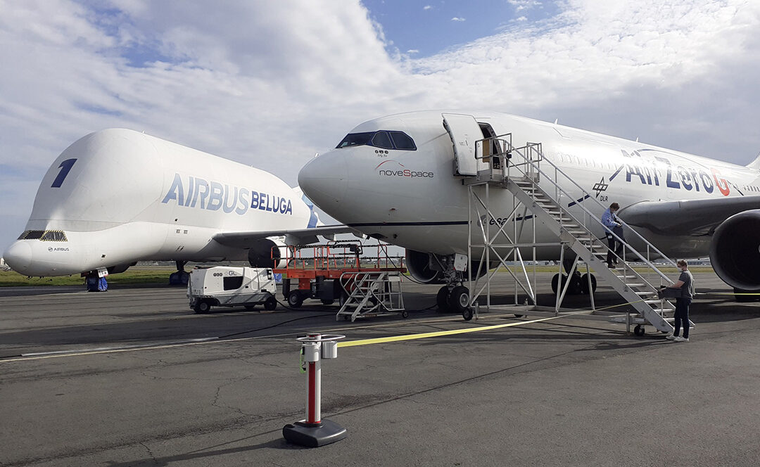 Vols paraboliques à bord de l’avion AirZéroG de Novespace