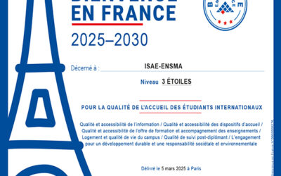 Le Label « Bienvenue en France » de l’ISAE-ENSMA renouvelé et porté à 3 étoiles
